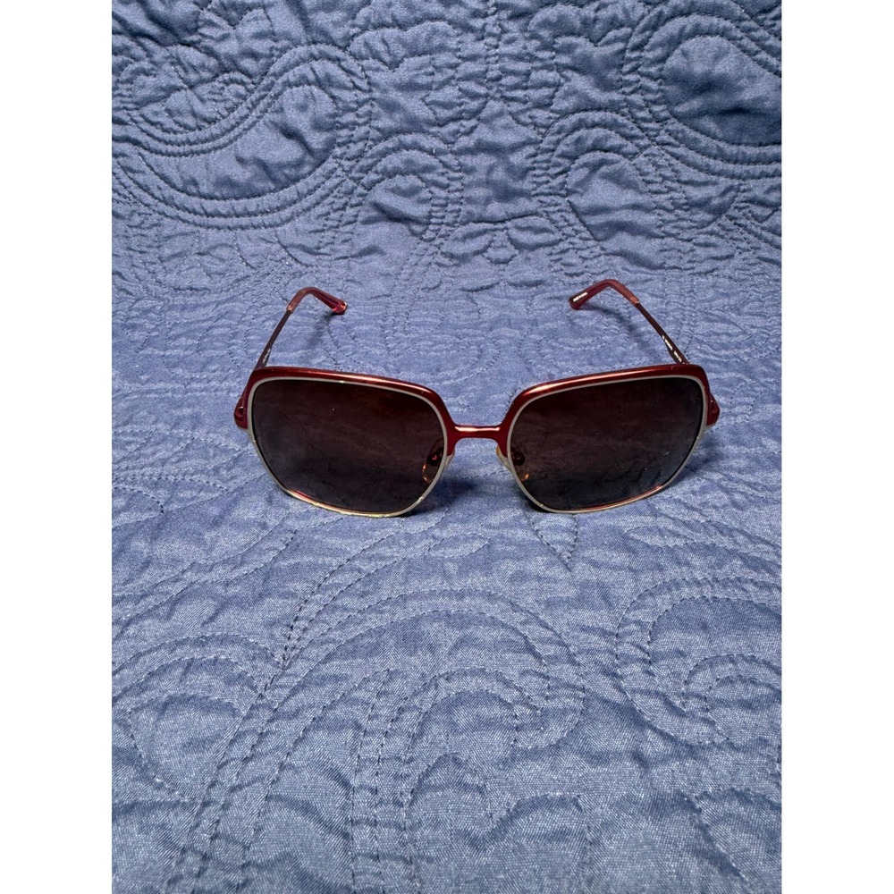 Juicy Couture Moss/S Burgundy Red Square Sunglasses Gold Trim ERU 2G 58-17-130
